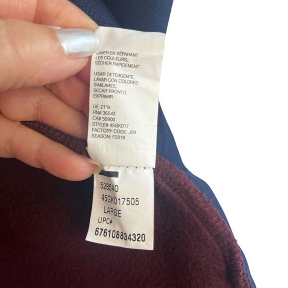 IZOD Men's Burgundy and Blue Colorblock Fleece Vest Large Gorpcorp Outdoor - Picture 7 of 9